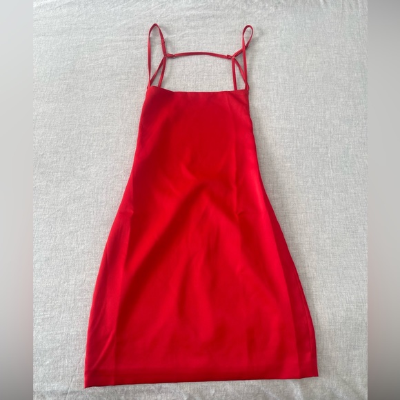 Red Strappy Mini Dress - Picture 5 of 7
